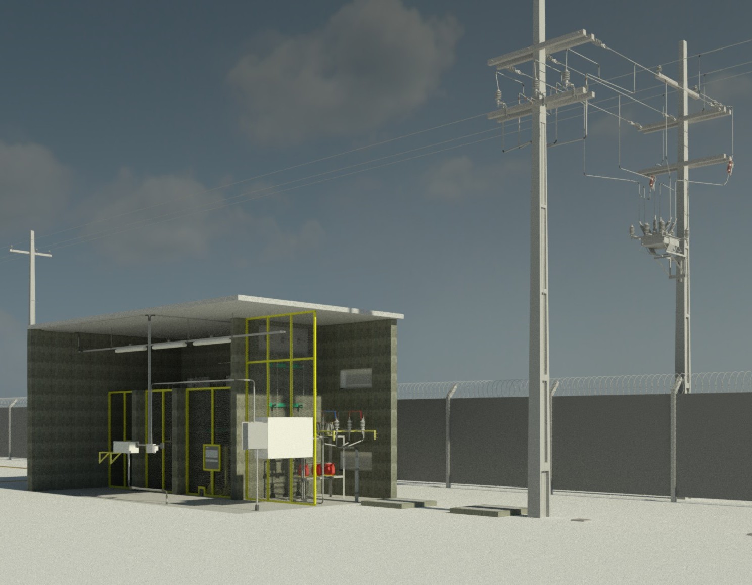 Projeto de subestação abrigada de 13.8 kV